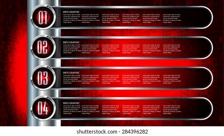 dark red silver Web Design Website Elements Template for graphic internet. text box. label. infographics. metal. card. pixel. Metals, alloys, steel, aluminum. button