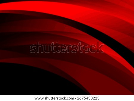 Dark red smooth glossy wavy abstract elegant background. Vector design