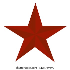 dark red star - icon vector
