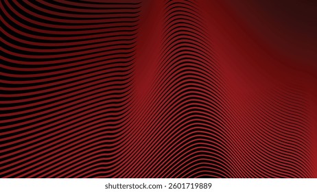 Dark red stripes wavy line abstract background for backdrop