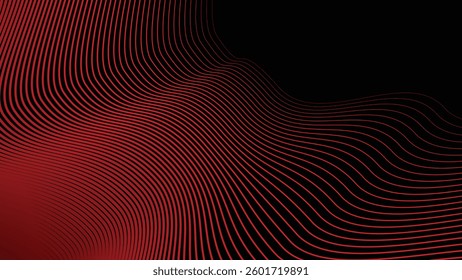 Dark red stripes wavy line abstract background for backdrop