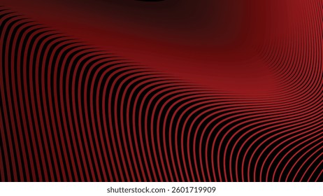 Dark red stripes wavy line abstract background for backdrop