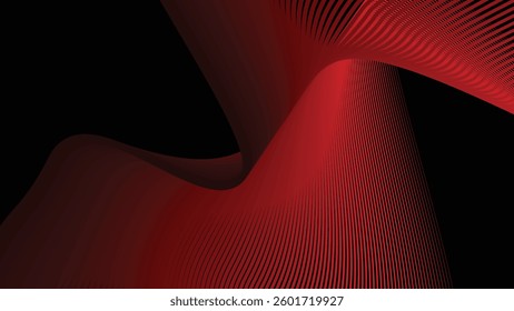 Dark red stripes wavy line abstract background for backdrop