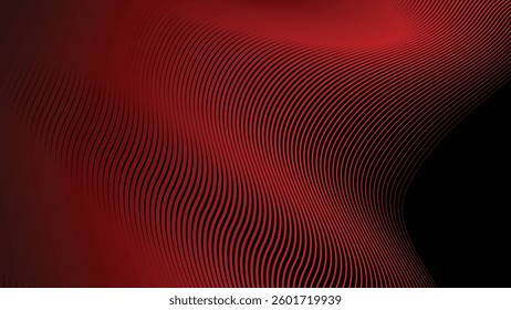 Dark red stripes wavy line abstract background for backdrop