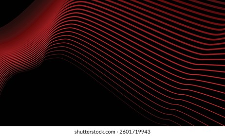 Dark red stripes wavy line abstract background for backdrop