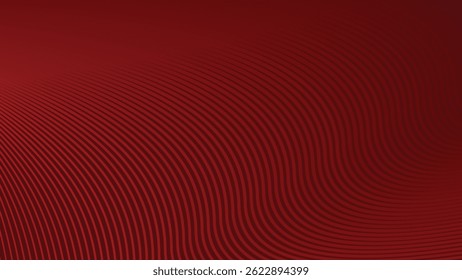 Fondo abstracto de línea ondulada de rayas rojas oscuras para el telón de fondo