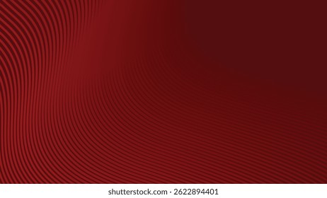 Fondo abstracto de línea ondulada de rayas rojas oscuras para el telón de fondo