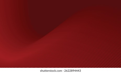 Fondo abstracto de línea ondulada de rayas rojas oscuras para el telón de fondo