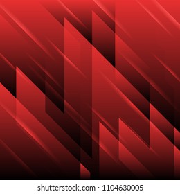 Dark red tech geometric abstract background. Vector graphic modern design