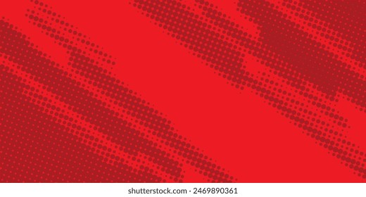 Fondo de tecnología mínima rojo oscuro con rayas y puntos abstractos. Ilustración vectorial