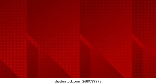 Dark red tech minimal background with abstract stripes and dots. Vector illustration