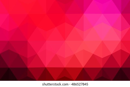 Dark red triangle mosaic template. Brand-new colored illustration in blurry style with gradient. The polygonal design can be used for your web site.