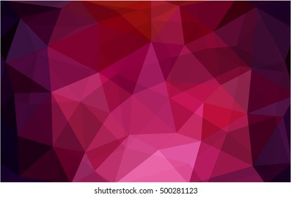 Dark red triangle mosaic template. Colorful illustration in abstract style with gradient. Brand-new design for your business.