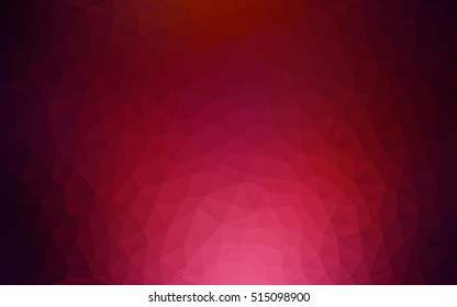 Dark red triangle mosaic template. Triangular geometric sample with gradient.  The completely new template can be used for your brand book.