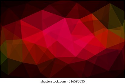 Dark red triangle mosaic template. Creative illustration in halftone style with gradient. A new texture for your design.