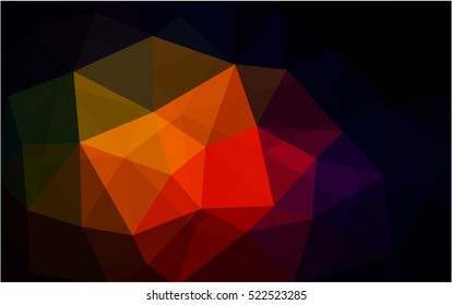 Dark red triangle mosaic template. An elegant bright illustration with gradient. The template can be used as a background for cell phones.