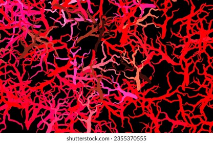 Dark Red vector abstract backdrop with branches, leaves. Leaves, branches in natural style on white background. Hand painted design for web, leaflets.