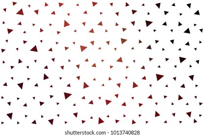 Dark Red vector abstract colorful background, which consist of triangles. Pattern with colored triangles on white background.
