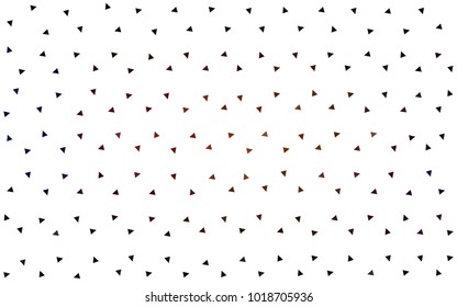 Dark Red vector abstract colorful background, which consist of triangles. Pattern with colored triangles on white background.
