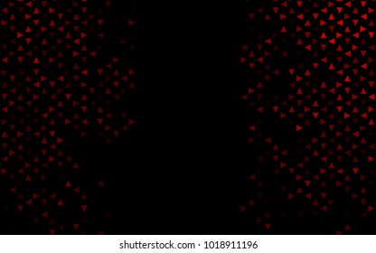 Dark Red vector abstract colorful background, which consist of triangles. Pattern with colored triangles on white background.