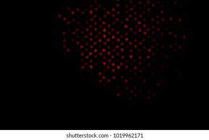 Dark Red vector abstract colorful background, which consist of triangles. Pattern with colored triangles on white background.