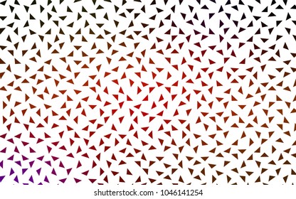 Dark Red vector abstract colorful background, which consist of triangles. Pattern with colored triangles on white background.