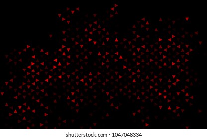 Dark Red vector abstract colorful background, which consist of triangles. Pattern with colored triangles on white background.