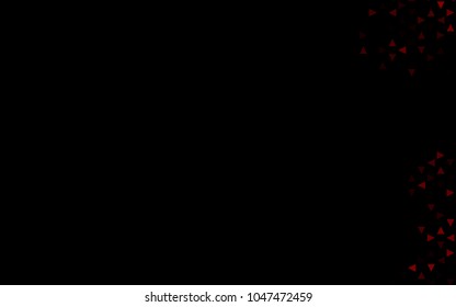 Dark Red vector abstract colorful background, which consist of triangles. Pattern with colored triangles on white background.