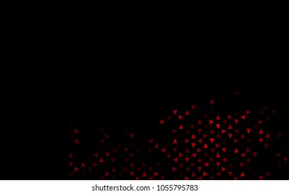 Dark Red vector abstract colorful background, which consist of triangles. Pattern with colored triangles on white background.