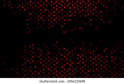 Dark Red vector abstract colorful background, which consist of triangles. Pattern with colored triangles on white background.