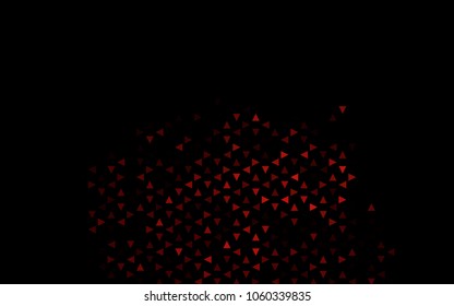 Dark Red vector abstract colorful background, which consist of triangles. Pattern with colored triangles on white background.