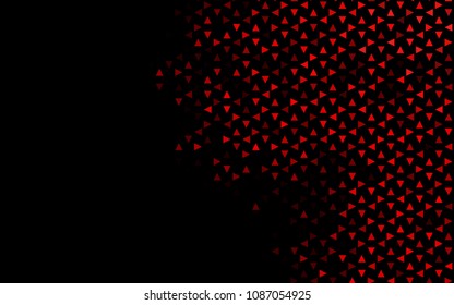 Dark Red vector abstract colorful background, which consist of triangles. Pattern with colored triangles on white background.