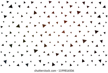 Dark Red vector abstract colorful background, which consist of triangles. Pattern with colored triangles on white background.
