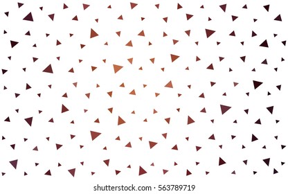 Dark Red vector abstract colorful background, which consist of triangles. Pattern with colored triangles on white background.