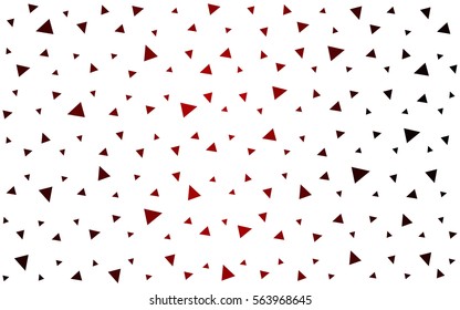 Dark Red vector abstract colorful background, which consist of triangles. Pattern with colored triangles on white background.