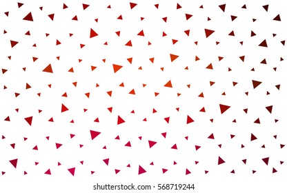 Dark Red vector abstract colorful background, which consist of triangles. Pattern with colored triangles on white background.