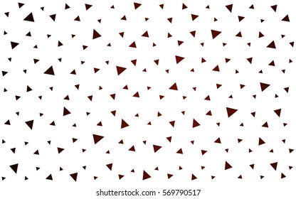 Dark Red vector abstract colorful background, which consist of triangles. Pattern with colored triangles on white background.
