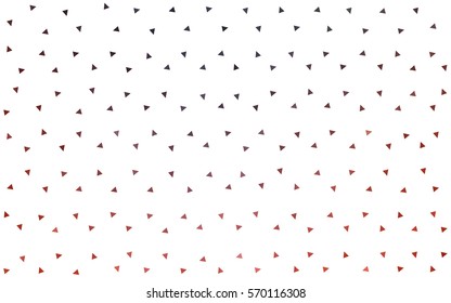 Dark Red vector abstract colorful background, which consist of triangles. Pattern with colored triangles on white background.