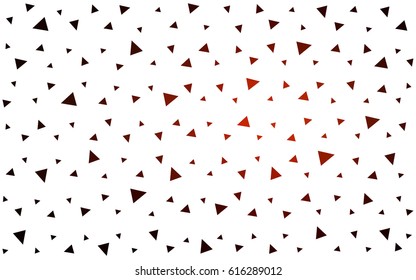 Dark Red vector abstract colorful background, which consist of triangles. Pattern with colored triangles on white background.