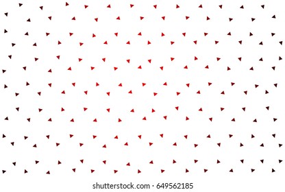 Dark Red vector abstract colorful background, which consist of triangles. Pattern with colored triangles on white background.