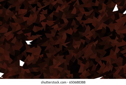 Dark Red vector abstract colorful background, which consist of triangles. Pattern with colored triangles on white background.