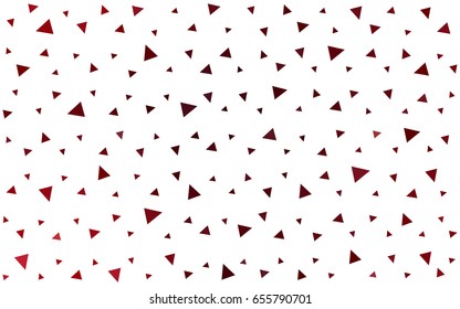 Dark Red vector abstract colorful background, which consist of triangles. Pattern with colored triangles on white background.