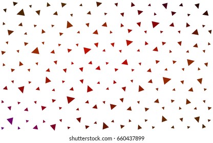Dark Red vector abstract colorful background, which consist of triangles. Pattern with colored triangles on white background.