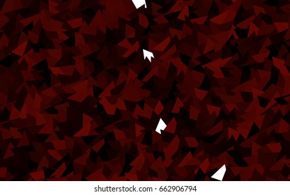 Dark Red vector abstract colorful background, which consist of triangles. Pattern with colored triangles on white background.