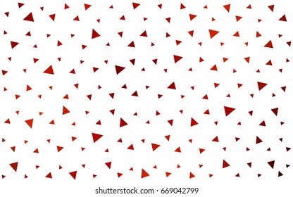 Dark Red vector abstract colorful background, which consist of triangles. Pattern with colored triangles on white background.