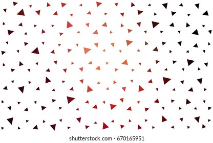 Dark Red vector abstract colorful background, which consist of triangles. Pattern with colored triangles on white background.