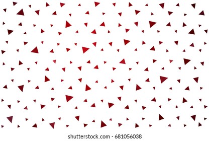 Dark Red vector abstract colorful background, which consist of triangles. Pattern with colored triangles on white background.
