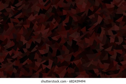 Dark Red vector abstract colorful background, which consist of triangles. Pattern with colored triangles on white background.