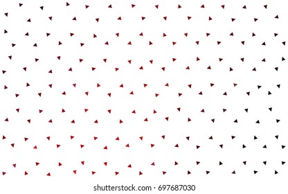 Dark Red vector abstract colorful background, which consist of triangles. Pattern with colored triangles on white background.