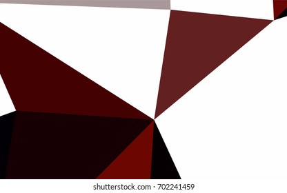 Dark Red vector abstract colorful background, which consist of triangles. Pattern with colored triangles on white background.